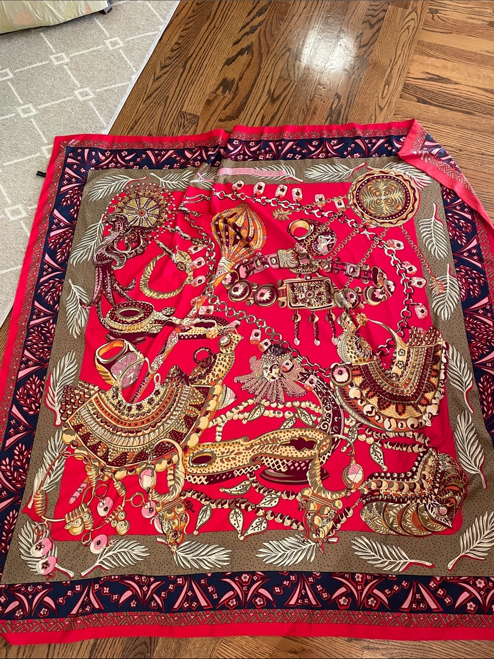 Beautiful red printed scarf